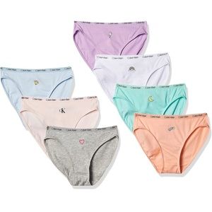 Calvin Klein Girls Bikini Fun Icons Underwear 7 Pack